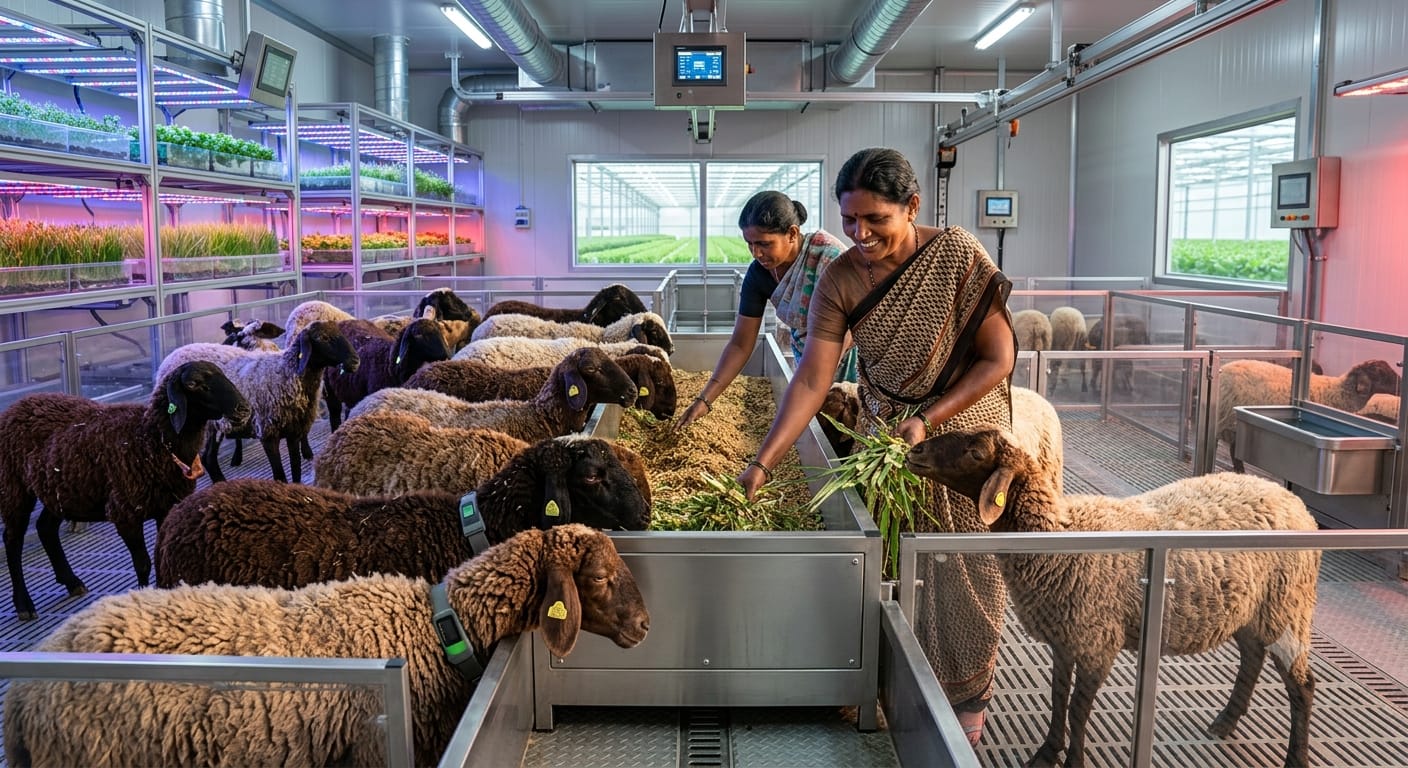 Sheep and goat feeding and daily care at SA Livestock Hub